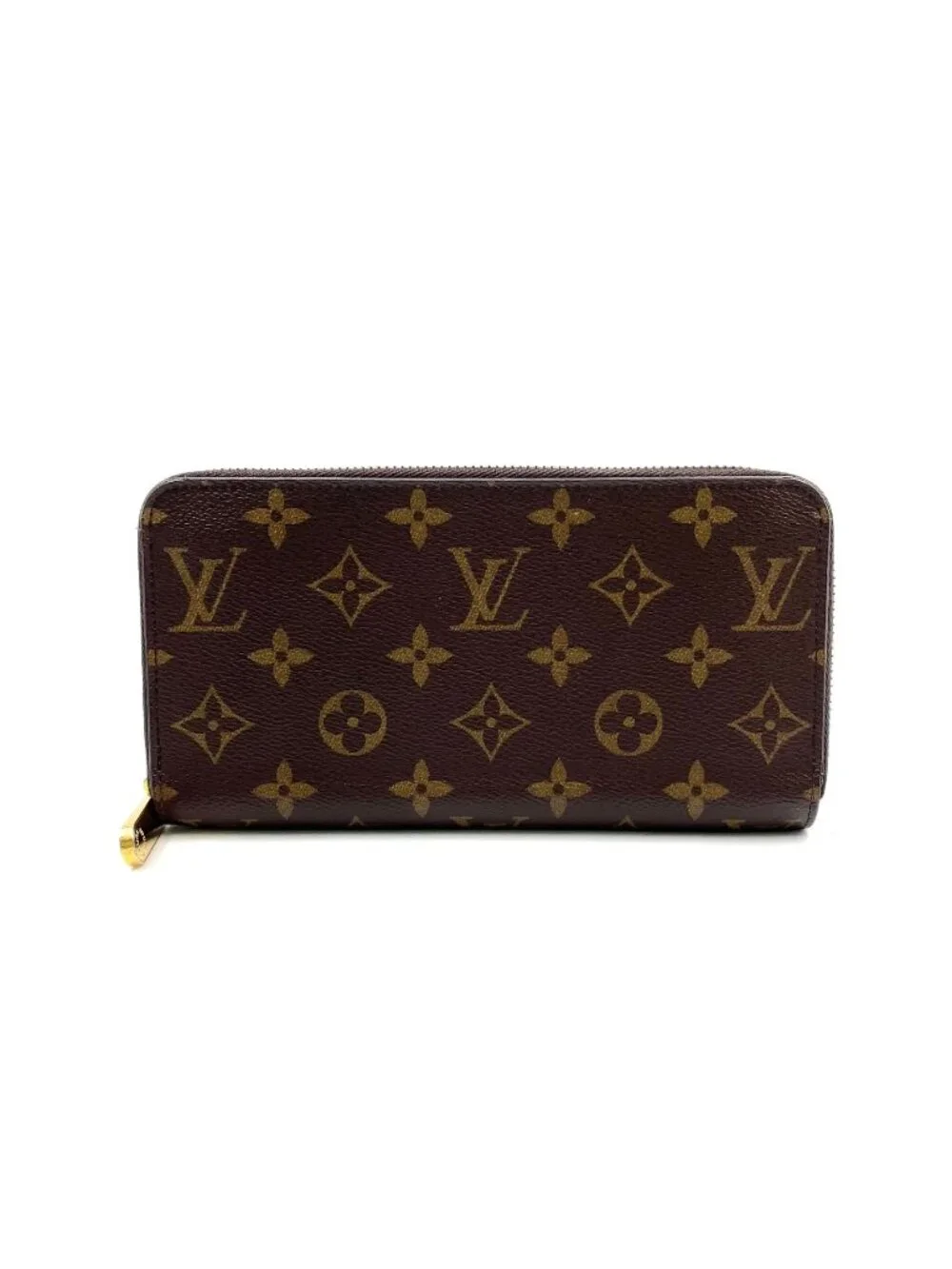 Louis Vuitton Zippy Wallet Monogram Fuchsia Leather Pink Purple Brown Round Gold